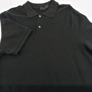 Jos. A. Bank Traveler Polo Shirt Mens XL Black Traditional Fit Pique Cotton